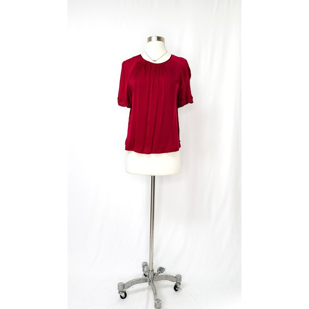Scotch & Soda Flutter Sleeve Top in Rhubarb - Picture 7 of 11